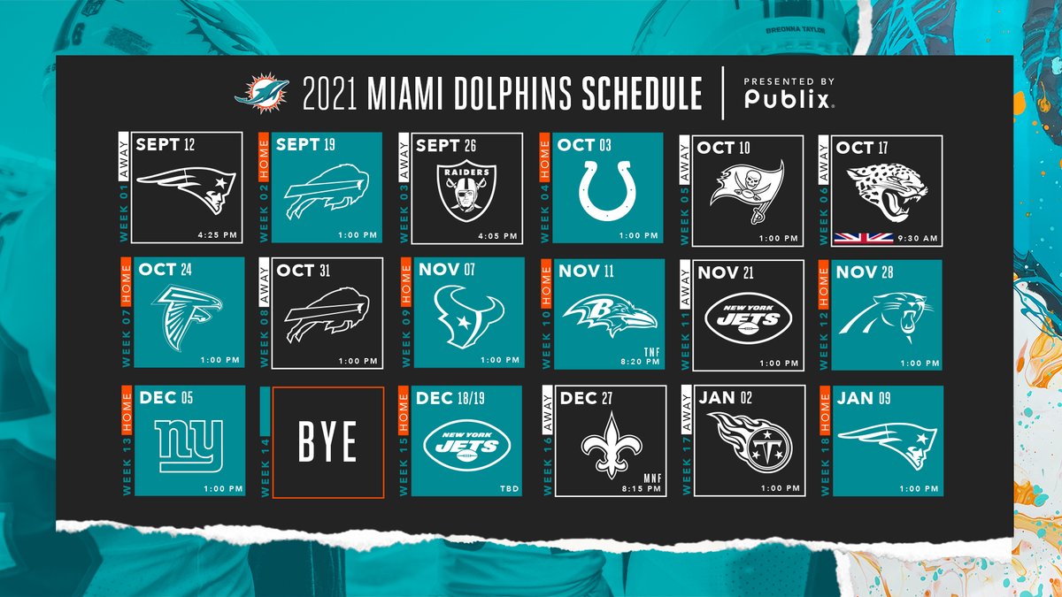 what time is the miami dolphins game tomorrow