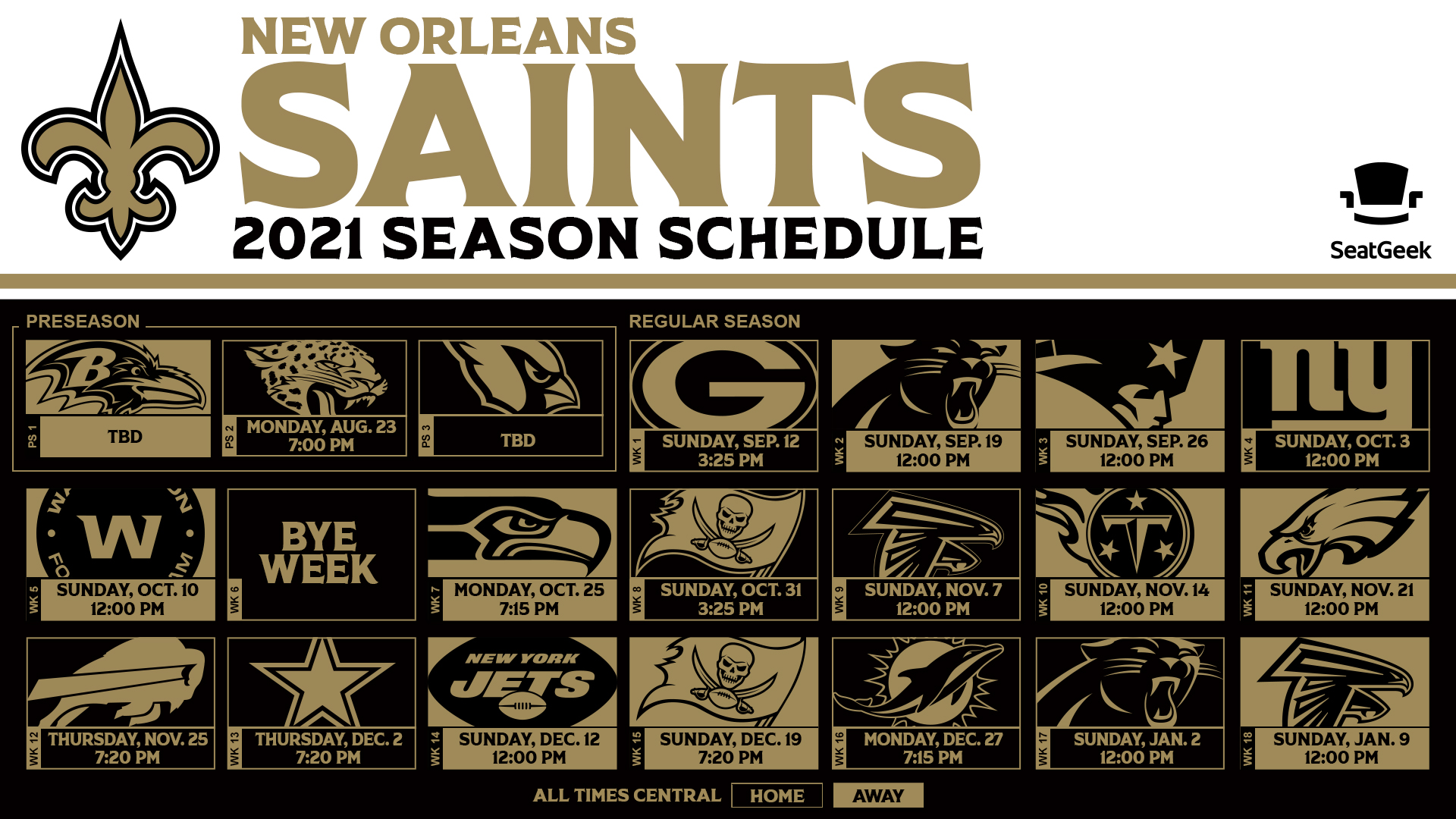 New Orleans Saints on X: #Saints remain primetime draw for 2021 NFL season  Story:  by @JohnDeShazier