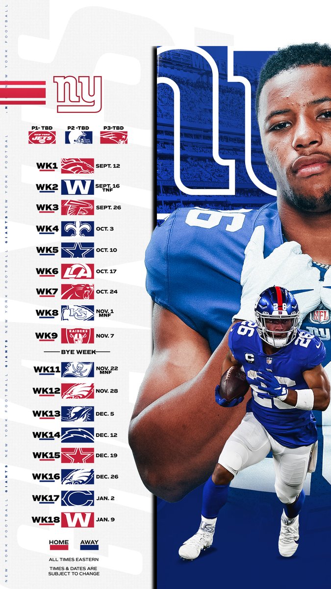 Giants Schedule  New York Giants –