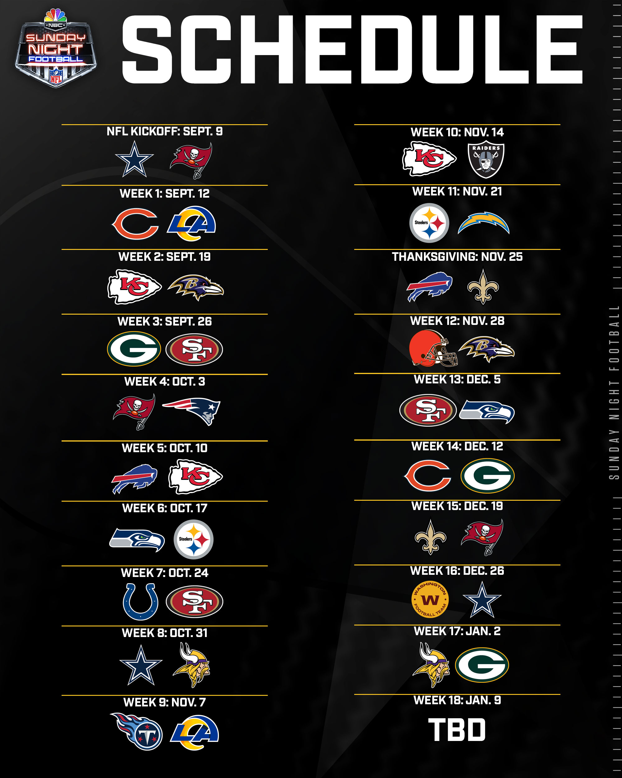 nfl football tonight on nbc