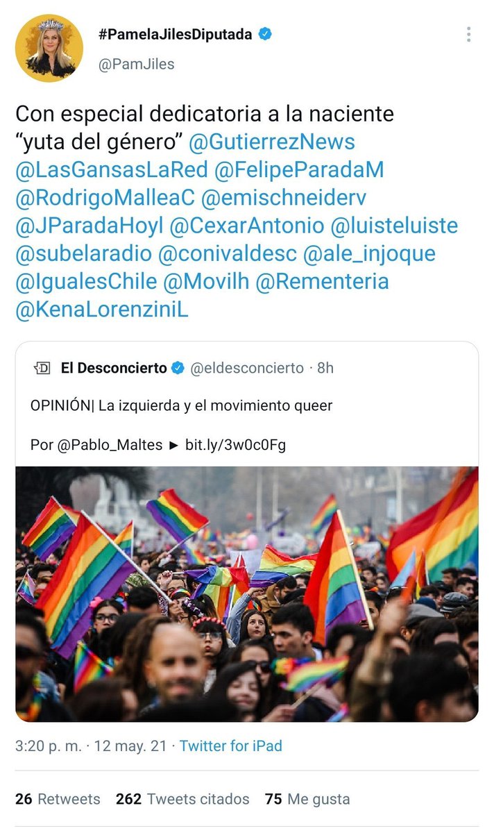 ale_injoque's tweet photo. Apunta con el dedo a activistas LGBTIQ+¿xq no seríamos tan kuir como ellos que nunca han experimentado discriminación por orientación sexual ni identidad de género?
El nietismo es así, todo gira entorno a @PamJiles  y @Pablo_Maltes , incluso la discriminación que sufren los demás https://t.co/IwjsxB09Wl