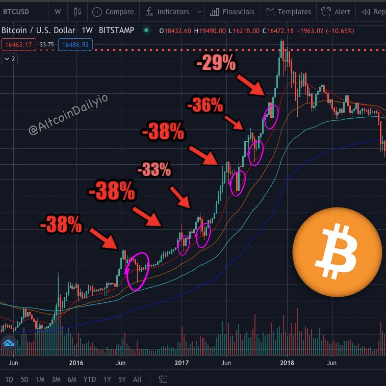 AltcoinDaily's tweet image. Last cycle prior to every major leg up there was a final shakeout. History is rhyming. Prepare yourself. 🚀

Hodl #Bitcoin.