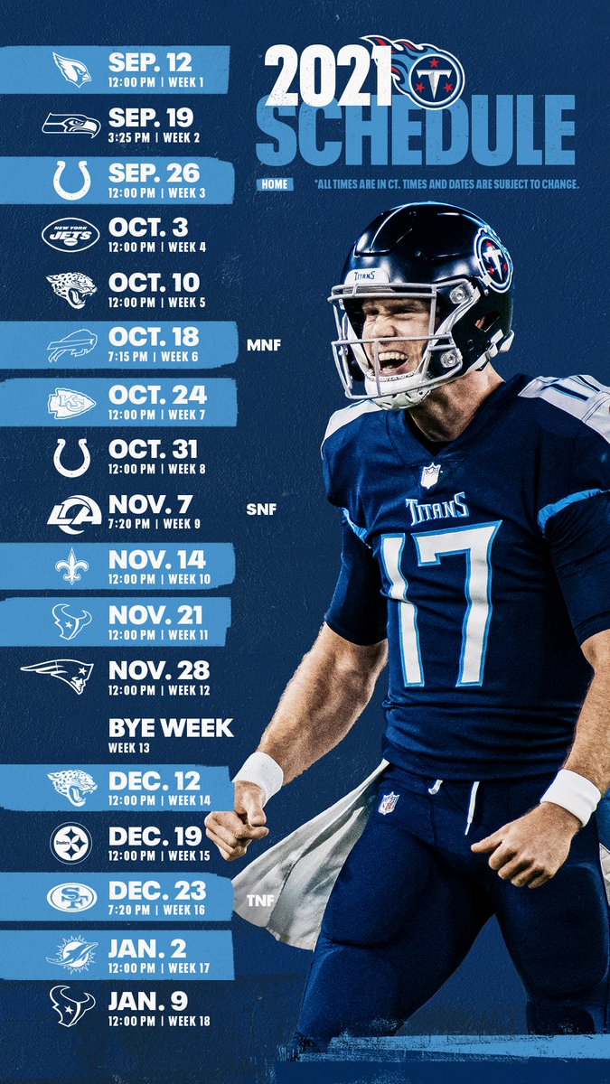 Thoughts On The Titans' Schedule