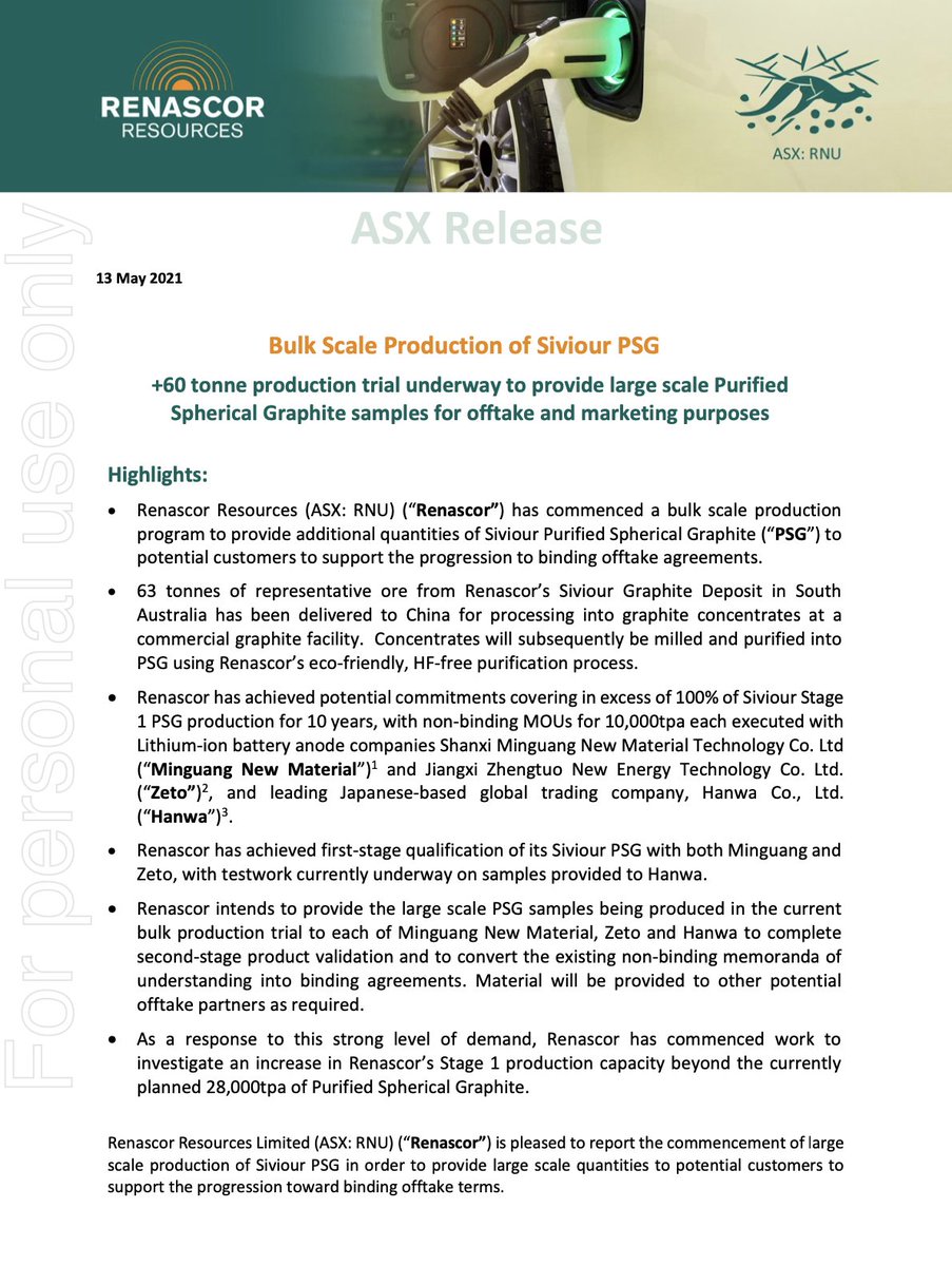 Renascor_ASX's tweet image. Renascor's Siviour #batteryanodematerial Project is moving closer to creating a new #cleanenergy  business for Australia with 100% #Australianmade purifed spherical #graphite for #LiB #anode makers #criticalminerals #ESGinvesting  #EcoFriendly #Sustainability #RNU $RNU.