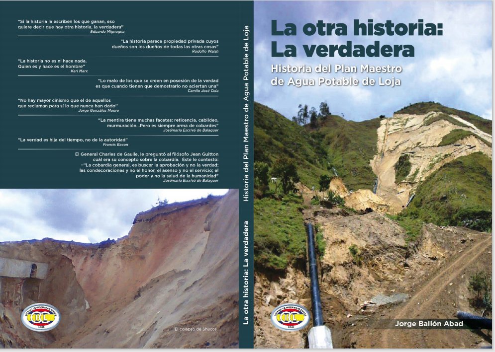 Plan Maestro Agua Potable Loja

Casi 80 millones en un plan cuyos similares en Azuay/Colombia costaron unos 10 millones

El alcalde <a href="/BailonOficial/">Jorge Bailón (Oficial)</a> cansado de repararlo decidió contar, nuevamente, esta historia e iniciar un nuevo proyecto

Bajar el libro de
dropbox.com/s/g1q3o41h9ecc…