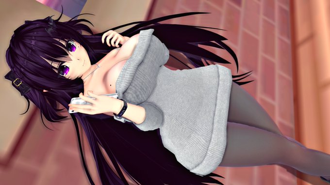 センパイ待ち中に一蹴されたナンパ師もチラ乳首が見えたので満足したようです #COM3D2 