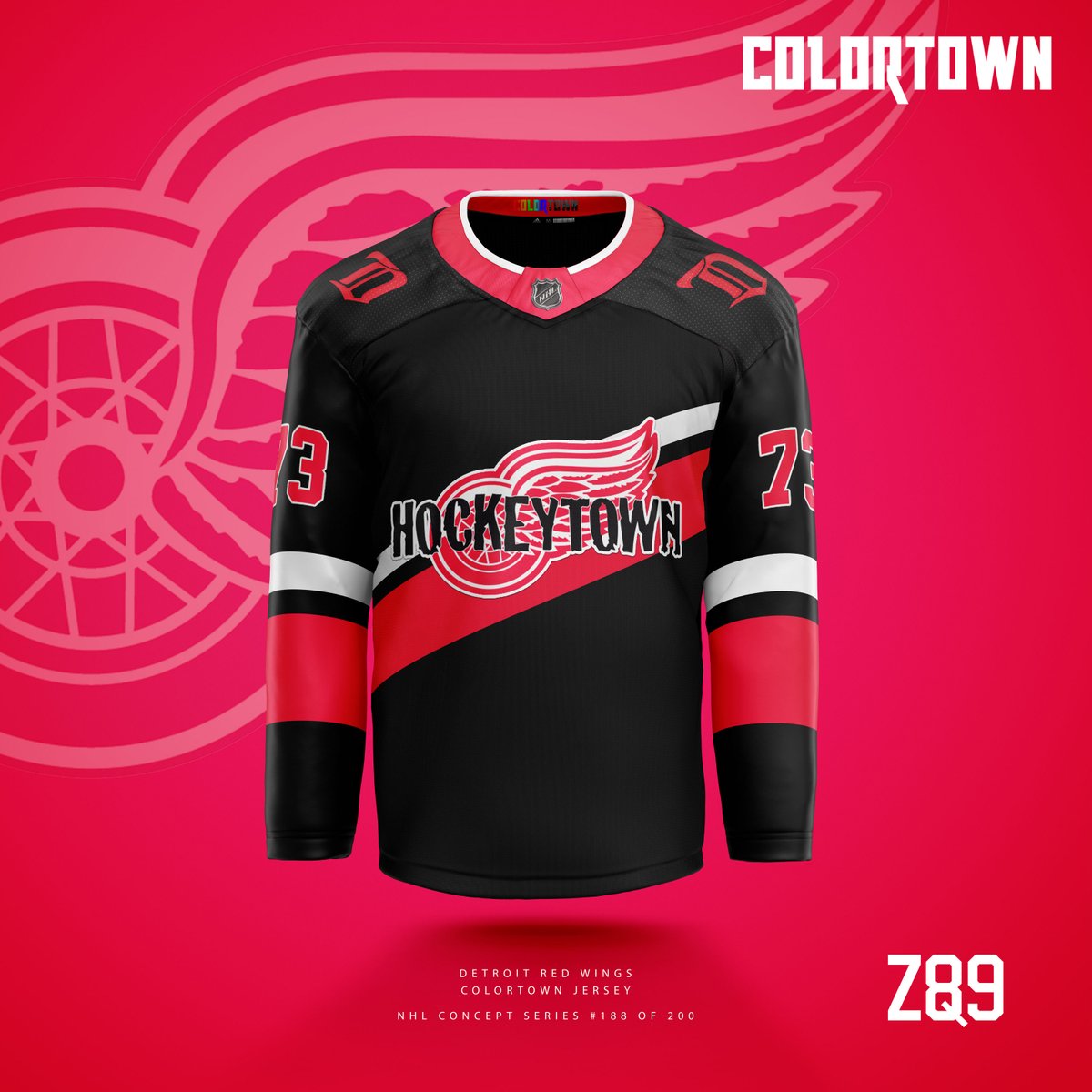 Black and red red wings jersey Outlet
