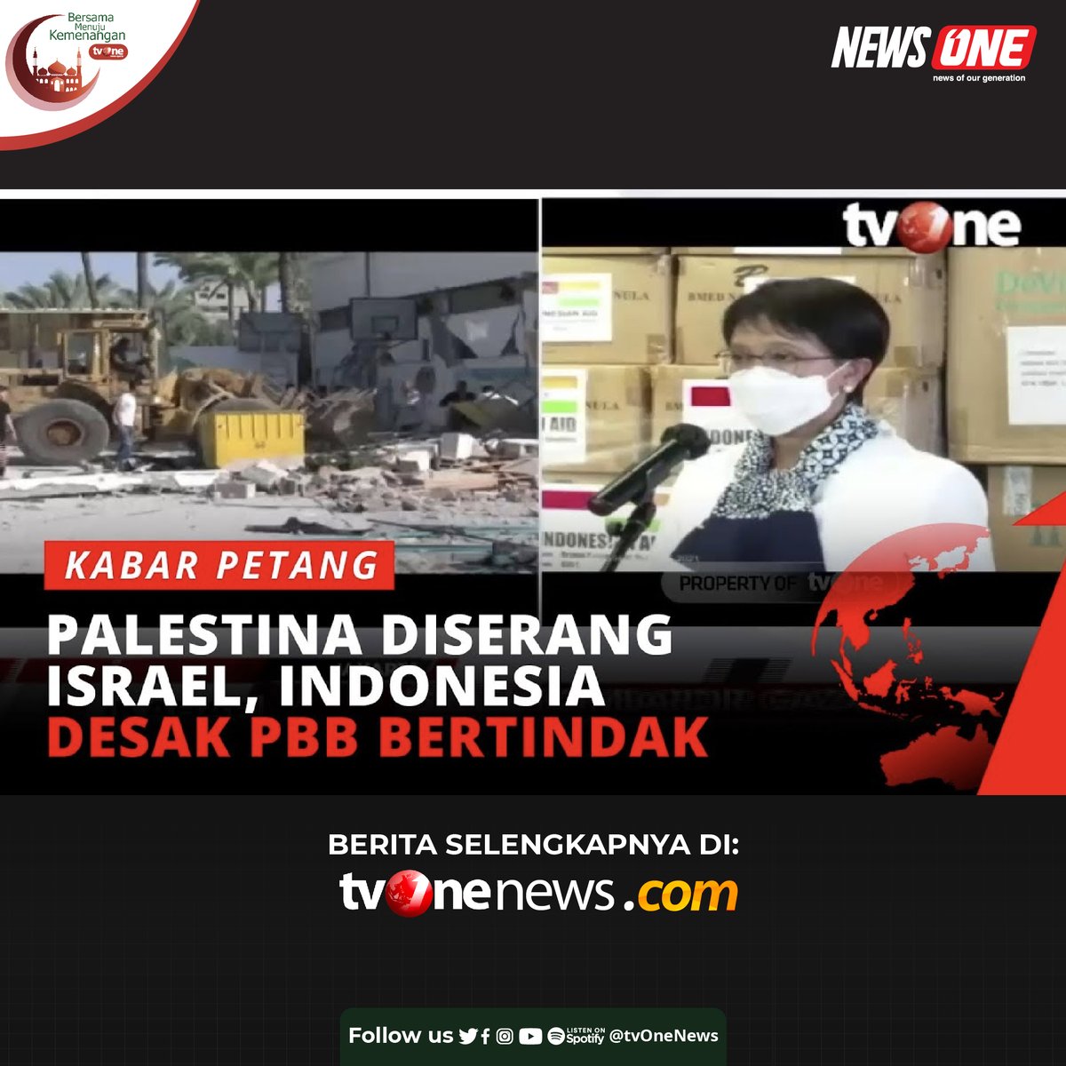 Presiden Joko Widodo menyampaikan bahwa Indonesia mengutuk keras Israel dan mendesak Dewan Keamanan Persatuan Perserikatan Bangsa-bangsa (PBB) untuk melakukan langkah nyata. 
Selengkapnya bit.ly/langkahtegas
#NewsOne #GemaRamadhantvOne #Palestina #Israel