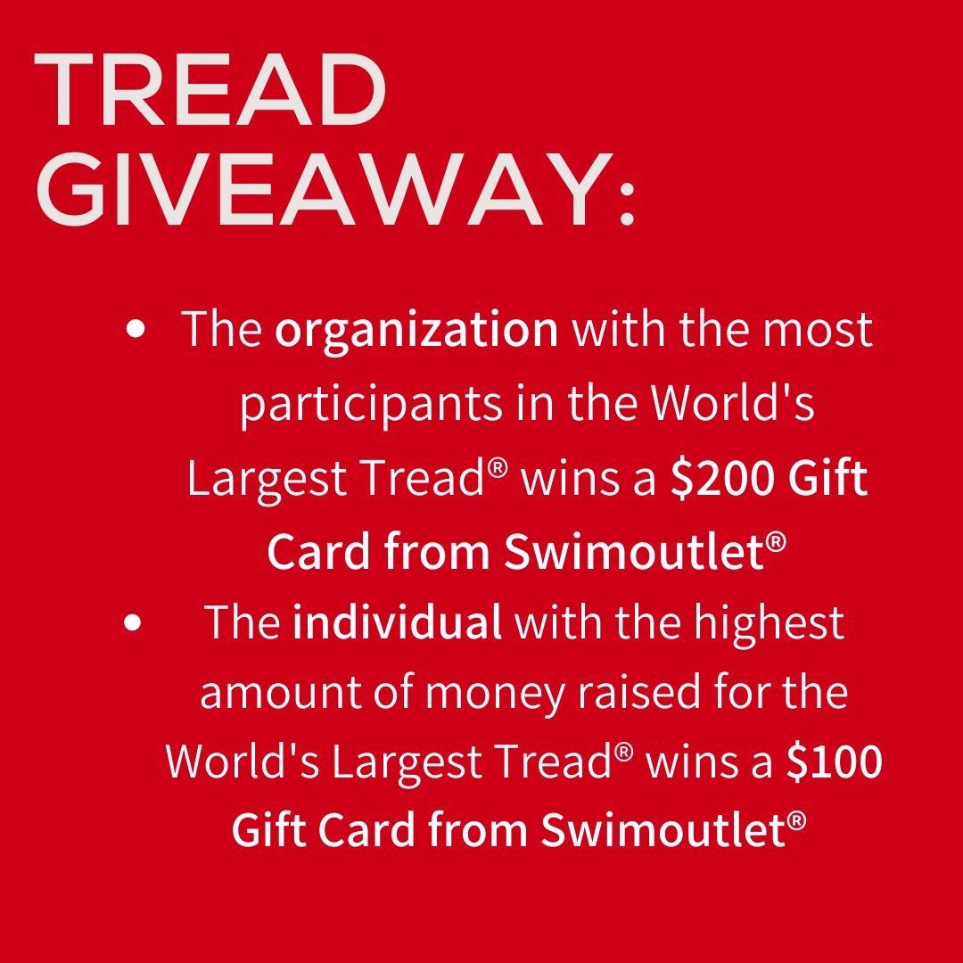 IntlWSF's tweet image. We’ve created THREE opportunities for our supporters and all-star treaders to earn prizes, thanks to our collab with @SwimOutlet !! we’re so grateful for you all AND for @SwimOutlet  #giveaway #swimoutlet #treadathon  #internationalwatersafetyday #watersafety #iwsd #aquatics