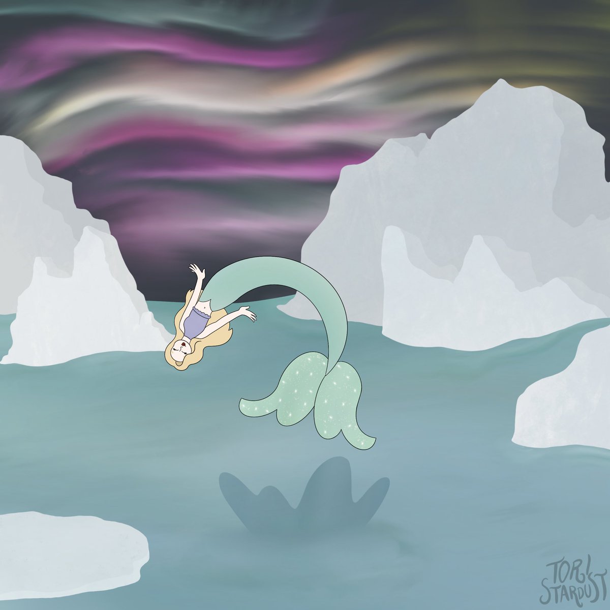 ToriStardust's tweet photo. Late night swim
#MyArt #DigitalArt #mermaid #mermay #mermay2021 #ColdOcean #swimming #iceberg #AuroraBorealis #procreate #Ipadproart https://t.co/dmGlxkolwb