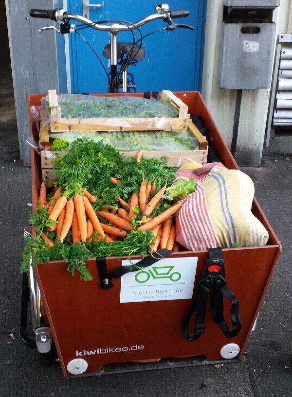 Faire son marché à vélo cargo