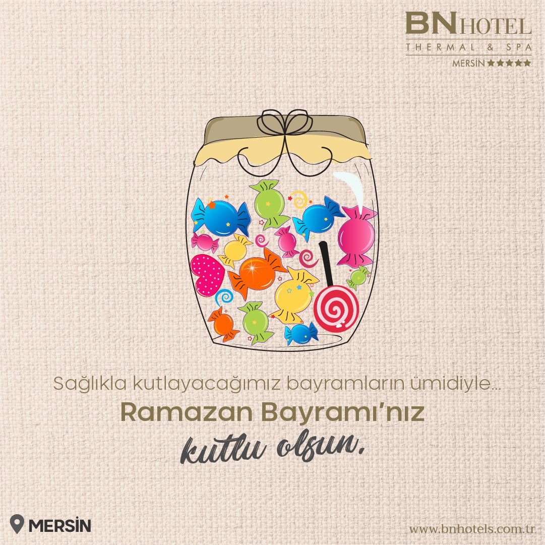 BnHotel's tweet photo. Sağlıkla kutlayacağımız bayramların ümidiyle...
Ramazan Bayramınız Kutlu Olsun!

#ramazanbayramı #bayramınızkutluolsun #bnhotelthermalspa #mersin #yeniotel #termalhavuzlar #termaltatil #şifa #detoks #huzur #oksijen #kadınlaraözel #erkeklereözel #aquapark https://t.co/IJQJn8p1uP