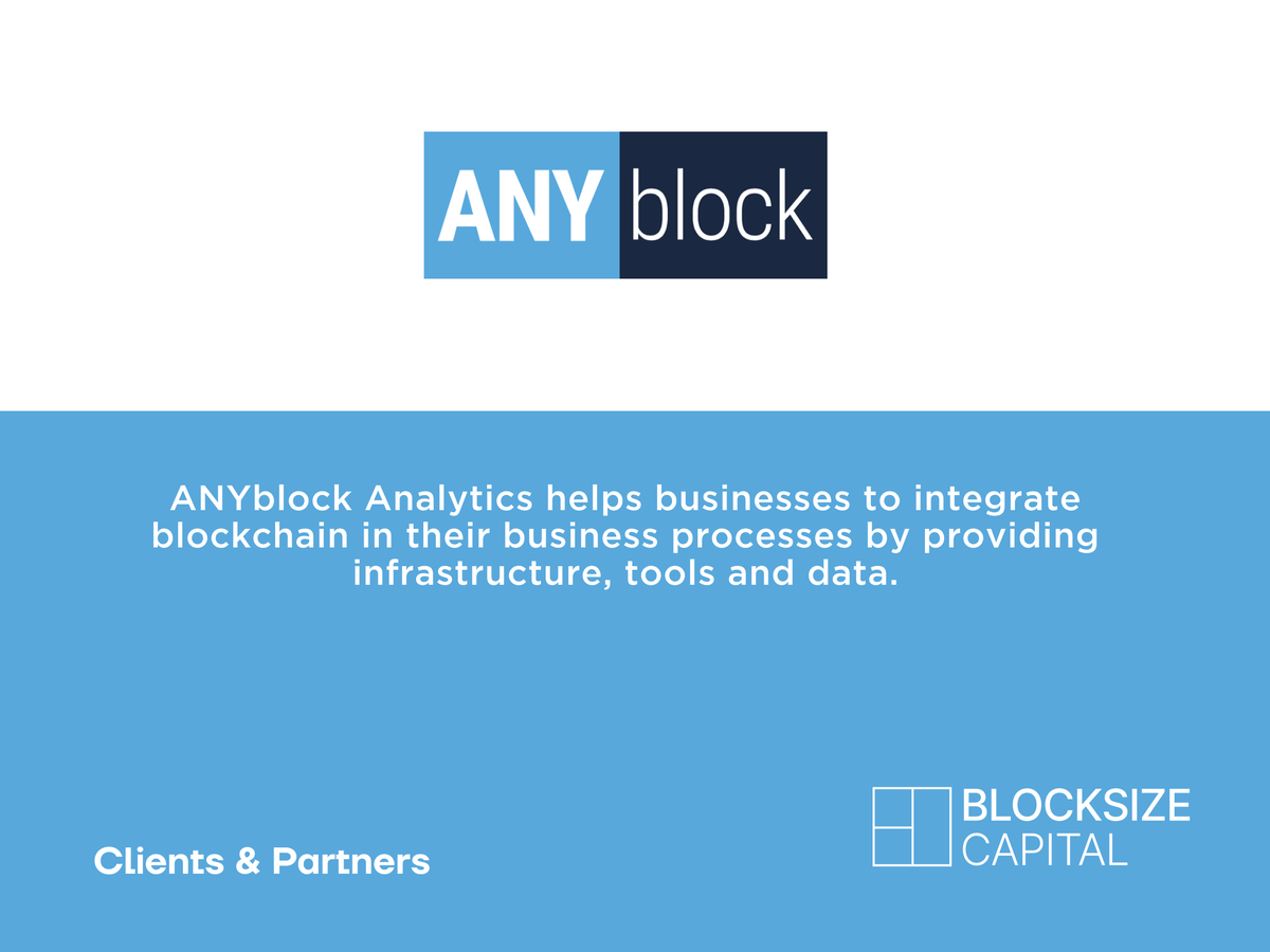 blocksizecap's tweet photo. We are pleased to have @AnyblockTools as long-time partner of @blocksizecap! Anyblock Analytics is a German blockchain solution provider that integrates blockchain in business processes by providing methods, tools and data.
#crypto #digitalassets #blocksizecapital https://t.co/AV331e6XBy