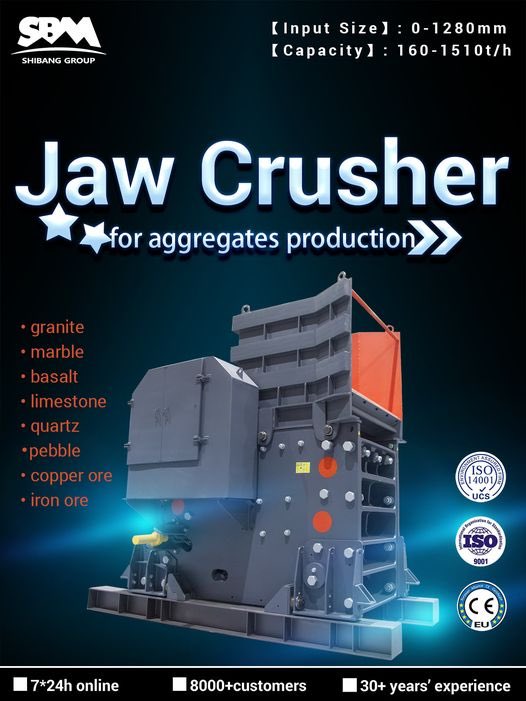 Compared with other brands, SBM’s jaw crushers are characterized by:
 High throughput (160-1510t/h per unit)
 Contact our engineers online：
m.sbmchina.com/?sns=jw