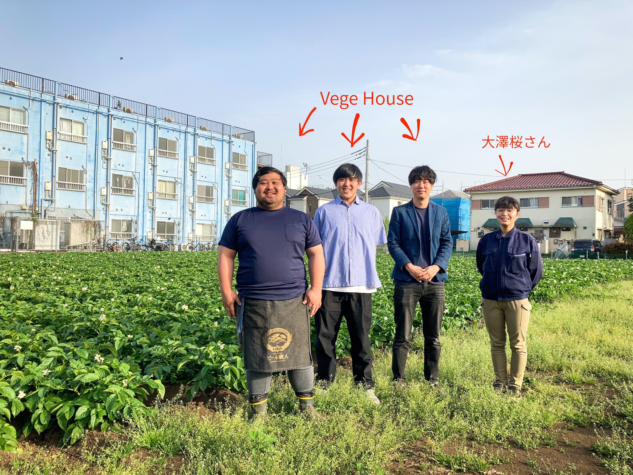 となりまちプロジェクト V Twitter 小金井市で提携農家の新鮮野菜を販売するvege Houseの阪本さん 佐藤さん 小嶋さん そして提携農家の大澤農園 大澤桜さんにお話を伺いました 広い畑と青い空が似合うみなさんでした Fbページに掲載しています となりまち