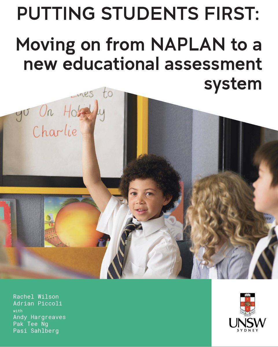 Australia needs a new national assessment system rather than reforms to the current NAPLAN system. Read our new report here: gie.unsw.edu.au/putting-studen… <a href="/PiccoliMp/">Hon Adrian Piccoli</a> <a href="/HargreavesBC/">Andy Hargreaves</a> <a href="/RachelWilson100/">Rachel Wilson</a> <a href="/UNSW/">UNSW</a> <a href="/Sydney_Uni/">University of Sydney</a>