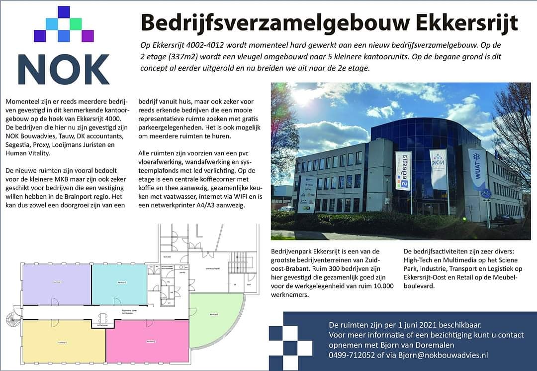 Bedrijfsverzamelgebouw op Ekkersrijt, ruimten per 1 juni beschikbaar <a href="/Ekkersrijt/">Ekkersrijt</a> <a href="/onssonenbreugel/">Ons Son en Breugel</a> <a href="/Brainport_int/">Brainport Eindhoven</a> <a href="/ED_Eindhoven/">Eindhovens Dagblad</a> <a href="/ED_Regio/">Eindhovens Dagblad</a> <a href="/Brainport_int/">Brainport Eindhoven</a> <a href="/omroepbrabant/">Omroep Brabant</a> <a href="/OP_Nederland/">Ondernemersplein</a>