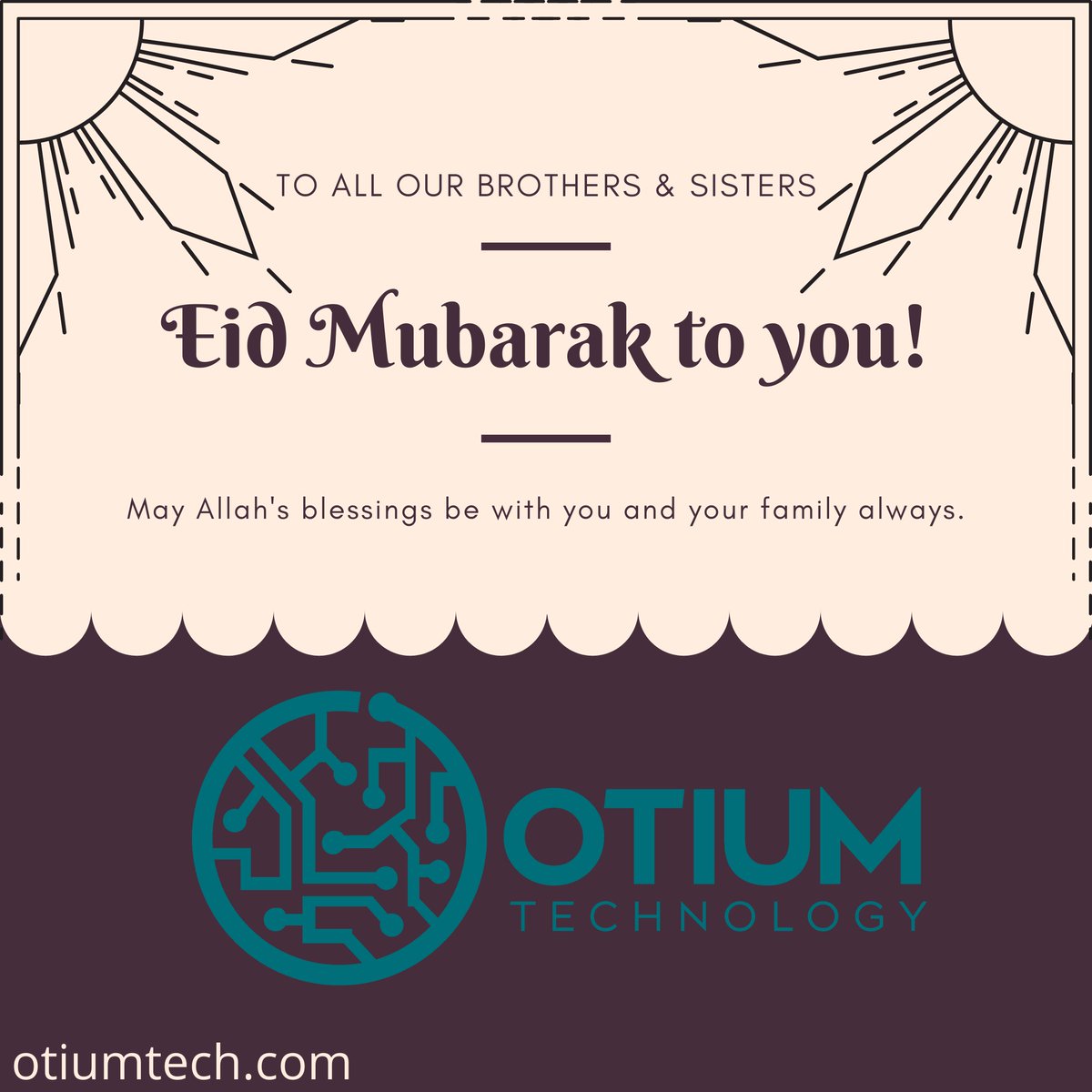 OtiumTech's tweet image. Have a joyous Eid-ul-Fitr. ☺️☺️☺️
#EidUlFitr #EidMubarak #EID2021