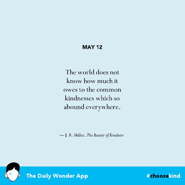 AynorHSLibrary's tweet image. Shared from The Daily Wonder App`
#choosekind