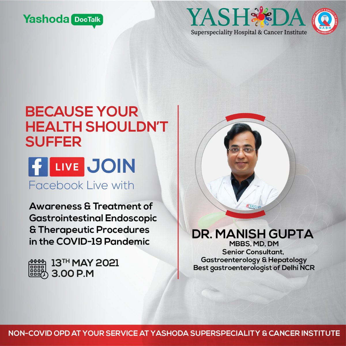 yashodacares's tweet photo. #YashodaDocTalk
13th May 2021🕓3:00 PM
Fully Sanitized
Safest Environment
Your Wellbeing Is Our Priority
#YashodaCancerInstitute #SanjayNagar #Ghaziabad #CovidSafeHospital #BestServices #OPD #Gastroenterology #BestInDelhiNCR #Compassion #Care #PatientPriority #YashodaCares https://t.co/0mJuXFM3Fo