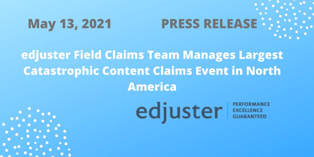[Press Release] edjuster's content claims teams responds to damages caused by the Texas Winter Freeze, managing thousands of claims resulting from frozen pipes and water damage bit.ly/3tG5u4Y

#edjuster #pressrelease #texasfreeze #contentsclaims #contentsinsurance