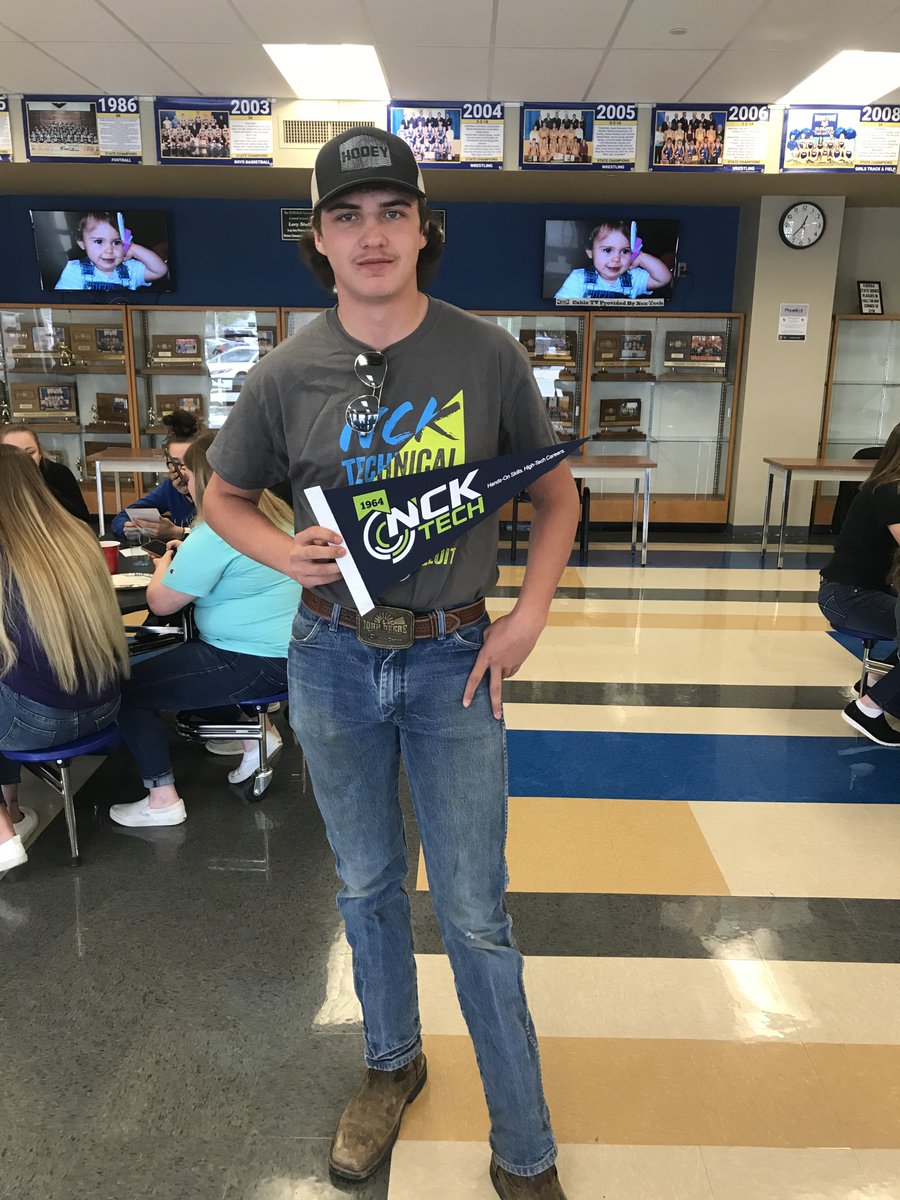 Congratulations to Riley Goss who will attend NCK Tech next fall.  #ncktech