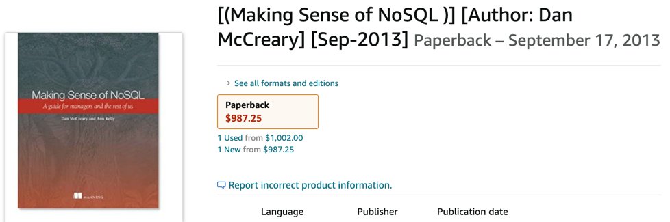 You can now get copies of our book (used) for $1,002.00. No lowball bids, please! I know what we have.