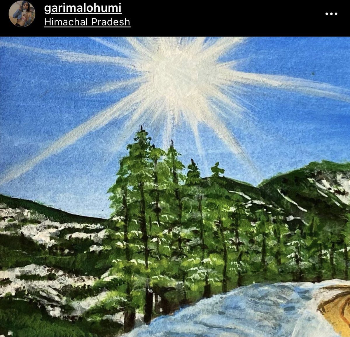 garimalohumi's tweet photo. Snowscape #acrylic on Paper #HimachalPradesh #art #artist #love #photography #drawing #instagood #artwork #artoftheday #like  #painting #beautiful #follow #picoftheday #photo #bhfyp #style #nature #painting #artistsoninstagram #illustration #happy #digitalart #design #sketch https://t.co/Yeqov1Wlkk