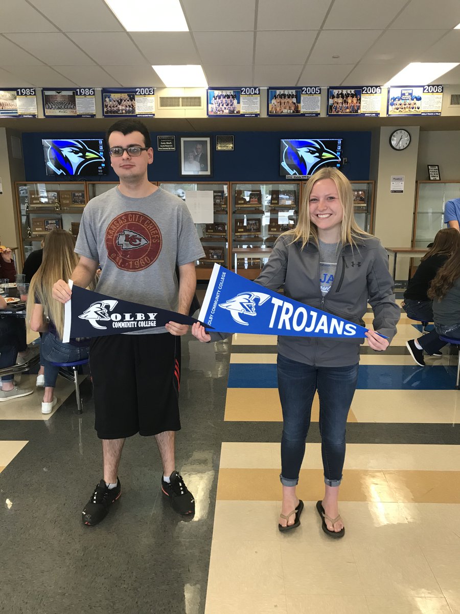 Elijah and Sydney will be enrolling at Colby Community College. Wishing you the very best! #GoTrojans