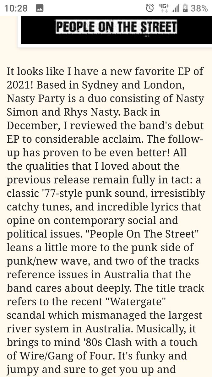 NASTYPARTY3's tweet photo. Single Review #lordrutledge #fasterlouder #fasterandlouderblog #fasterandlouder #musicblog #musicbloggers #musicjournalism #musicblogger #musicnews #musicpress #musicpreview #punkblogger #punknews #rockreview #musicreviews #TheBuzzcocks #songreview #punkblog #zines #Buzzcocks https://t.co/1KLvQXU2Il