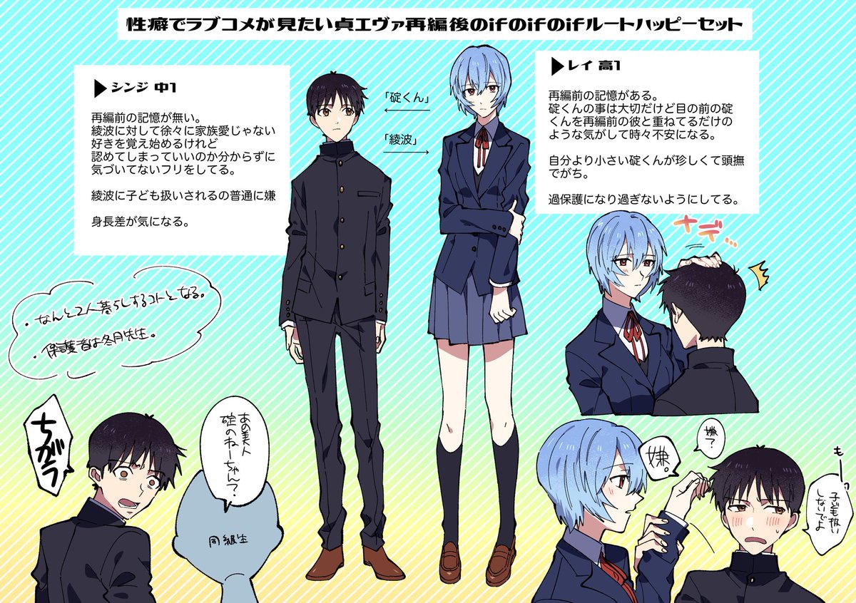 中1シンジと高1レイの何でも許せる人向け貞ベースのシンレイ 」ヨシヲ