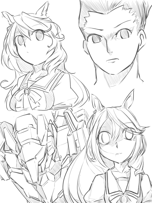 描く絵が極端 