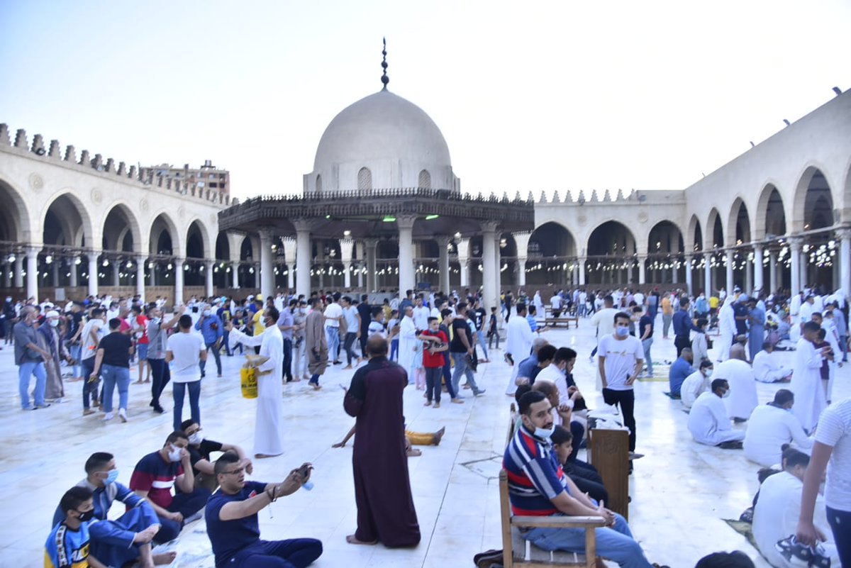 صلاة العيد من مسجد عمرو بن العاص صدى البلد البلد