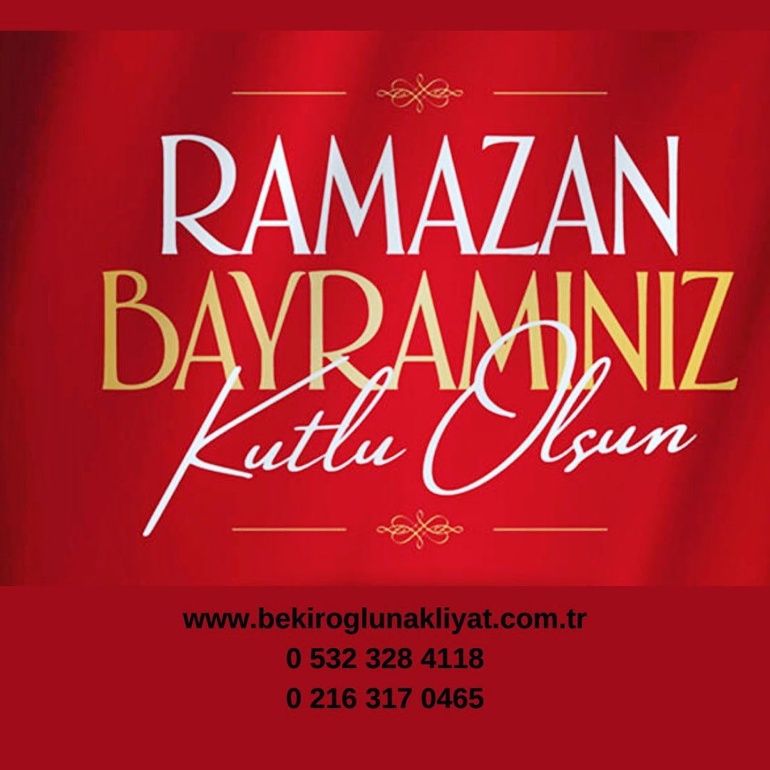 Ramazan Bayramınız Mübarek Olsun Hayırlı Bayramlar
bekiroglunakliyat.com.tr
0 532 328 4118
0 216 317 0465
#bayramınızmübarekolsun #ofistaşıma #GüvenilirTaşıma #taşımacılık #hijyenikTaşımacılık #ofistaşıma #eşyadepolama #şehirlerarasınakliyat #eşyataşıma  #bekiroğlunakliyat