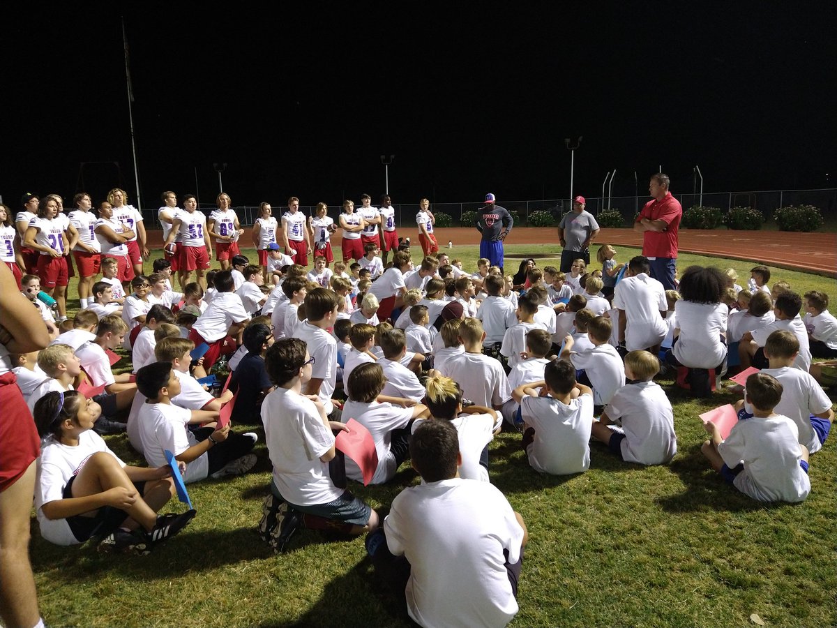 That's a wrap! Thank you to everyone who participated in Future Toro Football Camp. One of the highlights was when <a href="/JGermaine7/">Joe</a> Talked about goal-setting and passed around his Rose Bowl, Sugar Bowl &amp; Super Bowl Rings.