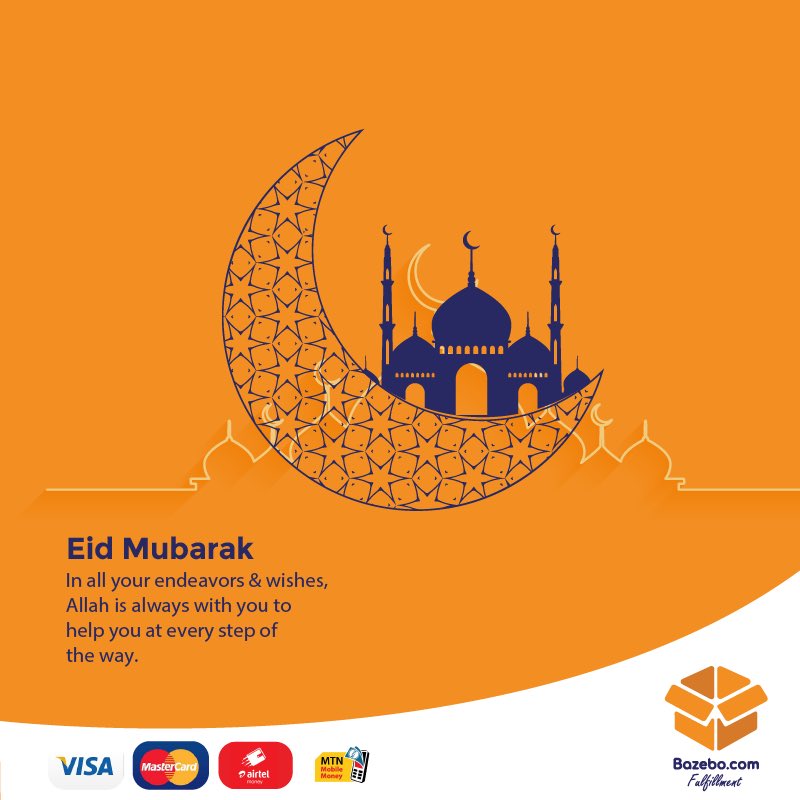 bazebodotcom's tweet photo. It’s #EidMubarak 

Allah is always with you in all your endeavors &amp; wishes! We wish you a blessed #Eid today!

#ShopTheWorld https://t.co/xRr4Ke129G