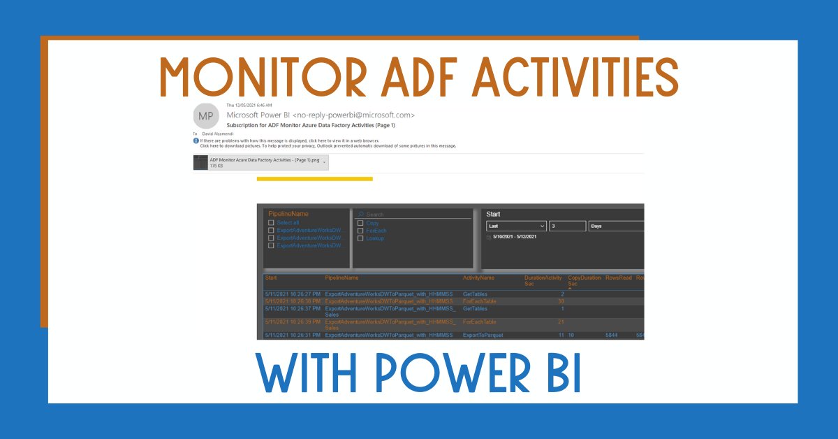 david_alzamendi's tweet photo. How to monitor Azure Data Factory Activities with Power BI and how to make the most out of the data that you send!
https://t.co/PA5PMqfzBh
#Azure #DataAnalytics #PowerBI #AzureDataFactory #TechTalkCorner https://t.co/bTBAml2kNa