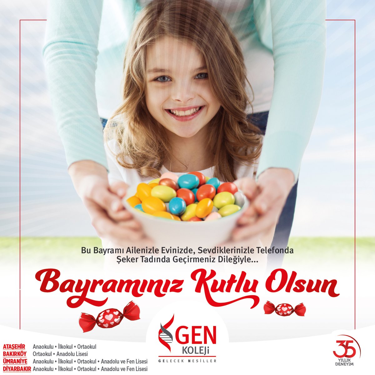 Bu bayramı ailenizle evinizde, sevdiklerinizle telefonda şeker tadında geçirmeniz dileğiyle... 

Bayramınız Kutlu Olsun. 🍬🍫🍭🍨

#genkoleji #ramazanbayramı #iyibayramlar