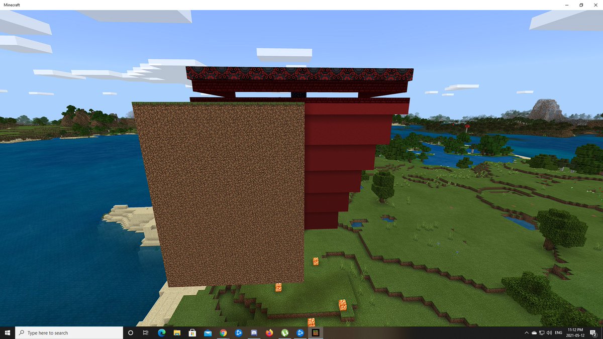 Kyle_Voltti's tweet photo. @JonRisinger @sorola @ChrisDemarais @bdunkelman @BGibbles so Gus's inspired house is a bit hard to shoot so I built this cross section in the sky. There is a central staircase and the Lava feature has been made to flow down through the levels #SquadTeamForce #STF #RoosterTeeth https://t.co/6UQ2ieRrC3