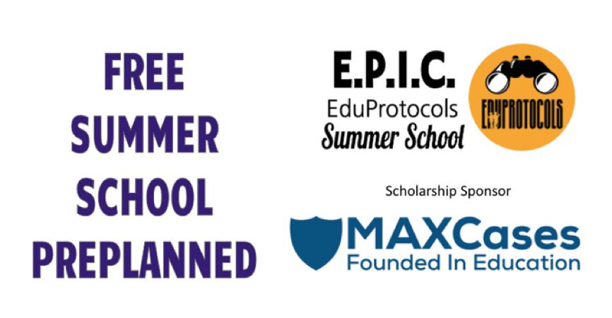 eduprotocols's tweet photo. REG ENDS TOMORROW AM for EPIC #eduprotocols #SummerSchool !! https://t.co/mosdEoBoXi #maxcases #edtech #ela #edchat #teaching #principals https://t.co/QrtXAnSgC5