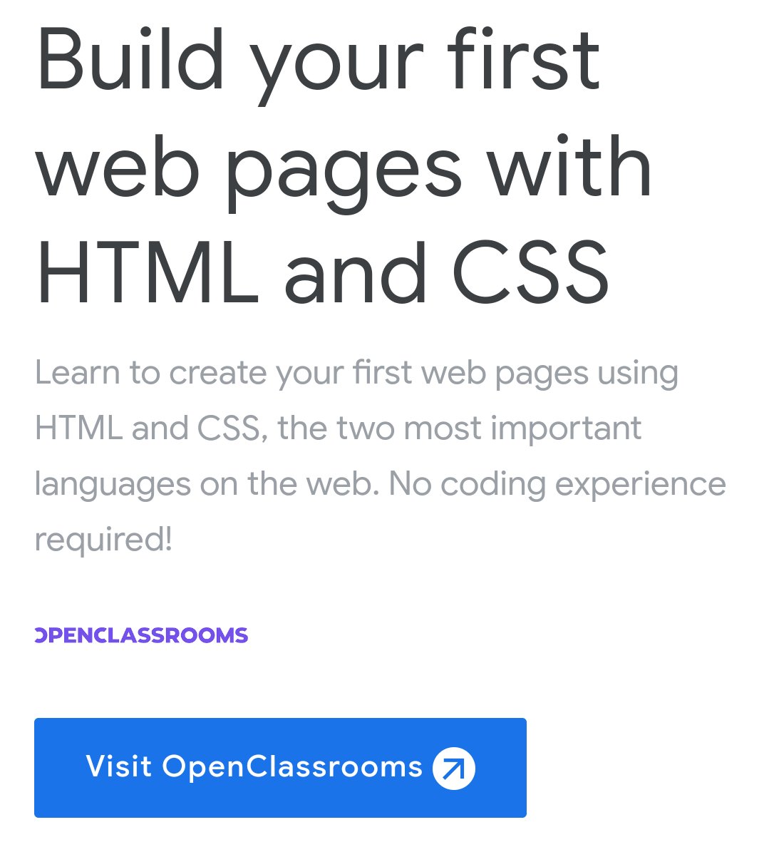 Prathkum's tweet image. HTML and CSS are two exigent languages for web development

You can kickstart your web dev journey using this free course by Google

🔗 learndigital.withgoogle.com/digitalgarage/…