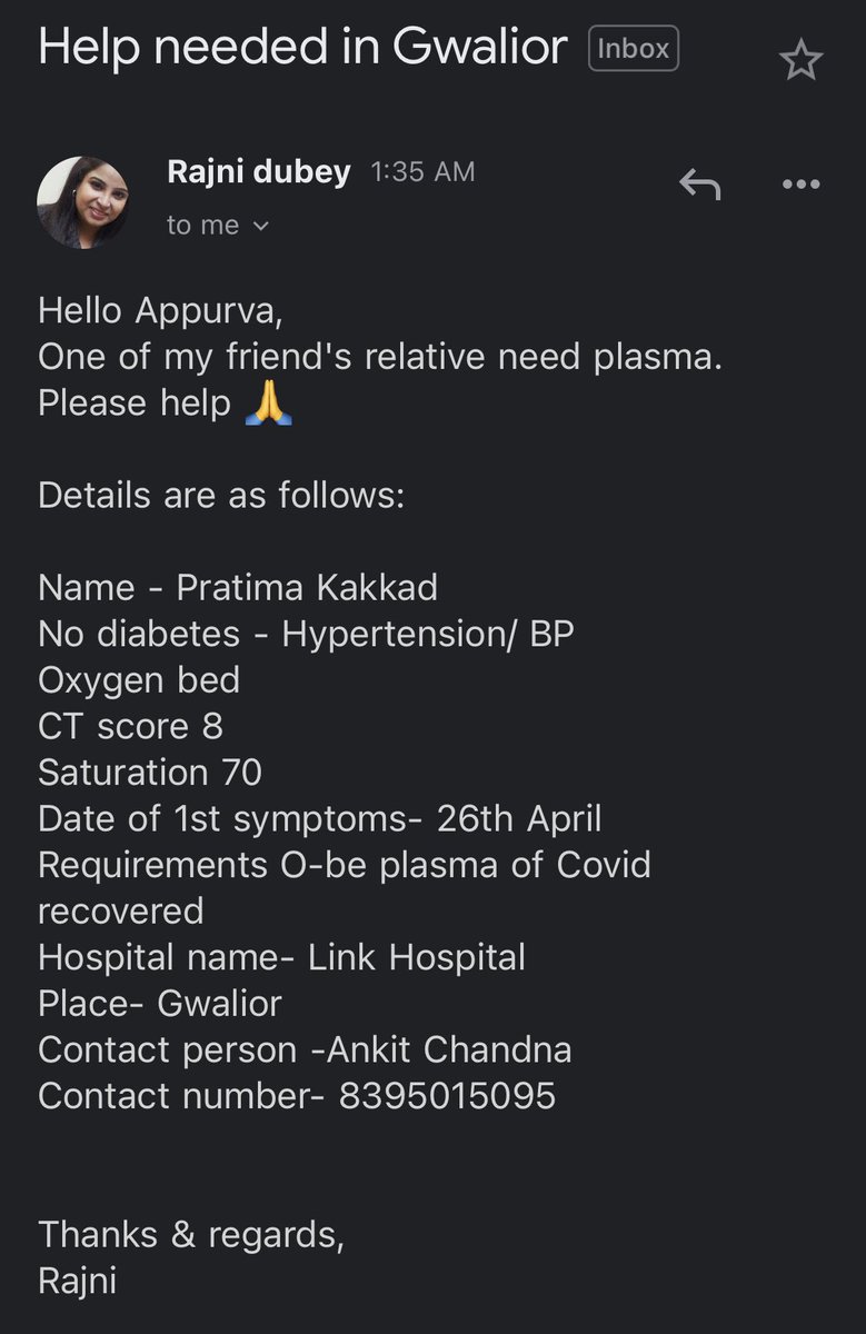 appurv_gupta's tweet photo. Plasma needed in Gwalior ๐๐ป๐๐ป https://t.co/p3PWqb7Af2