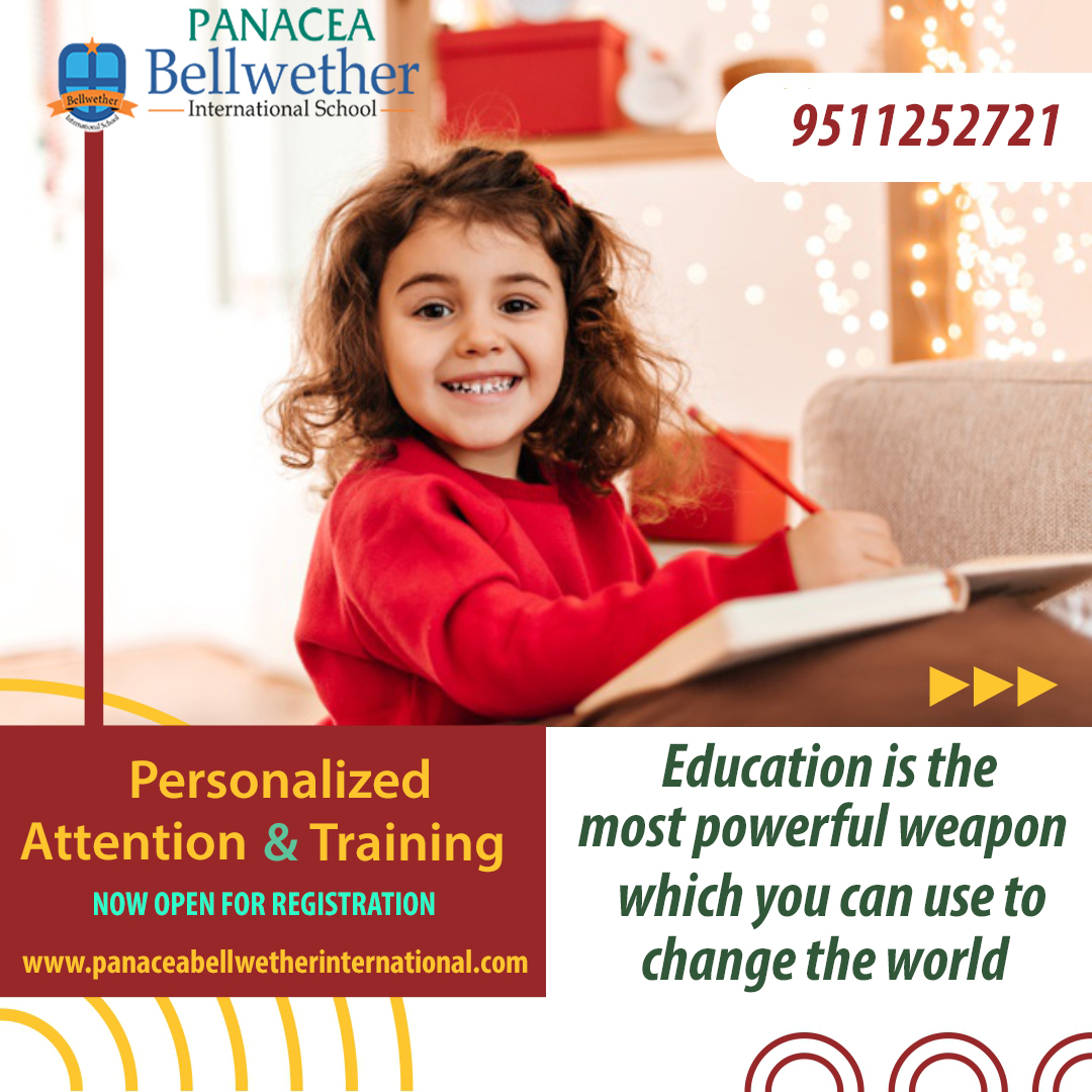 Panacea Bellwether International School provides Personalized attention and training to each student & goals for progress.

Call us at 95112 52721, 

#Admission #education #cbseschools #Personalizedattention #Personalizedtraining #studentgoals #progress #facilities #Pune #India.
