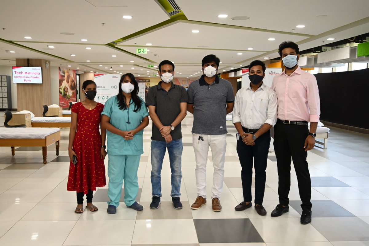 Harsh_Soin's tweet photo. Wellness before Business. Always. 

We have now started our second COVID Care unit at @tech_mahindra Pune.  So proud of the HR &amp; Corporate Services teams for their relentless efforts in helping associates and their families. Salute. 
#ResolvetoRise https://t.co/zENI1SFLhE