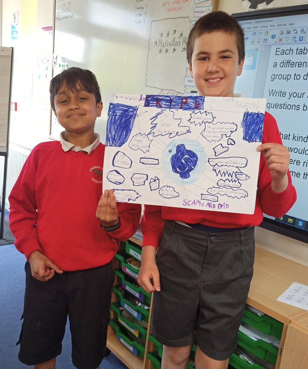 In PSHE, each group presented their views on how to stay safe online and combat the risks of social media. 👏 @MrSaddlerCTS <a href="/CTS_Watford/">Cherry Tree Primary School</a> #mentalhealth