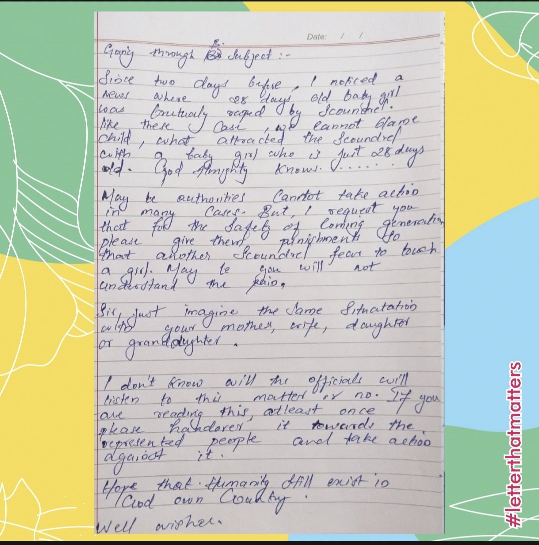 lfc_mmf's tweet photo. Today, Corruption is increasing at an alarming rate. Gap between rich and poor is widening and rape cases are increasing day by day. 

Authorities should become more strict with the offenders. ✨

We feel thrilled to receive such letters from our younger generations. 🌸 https://t.co/Dp7Delk91D