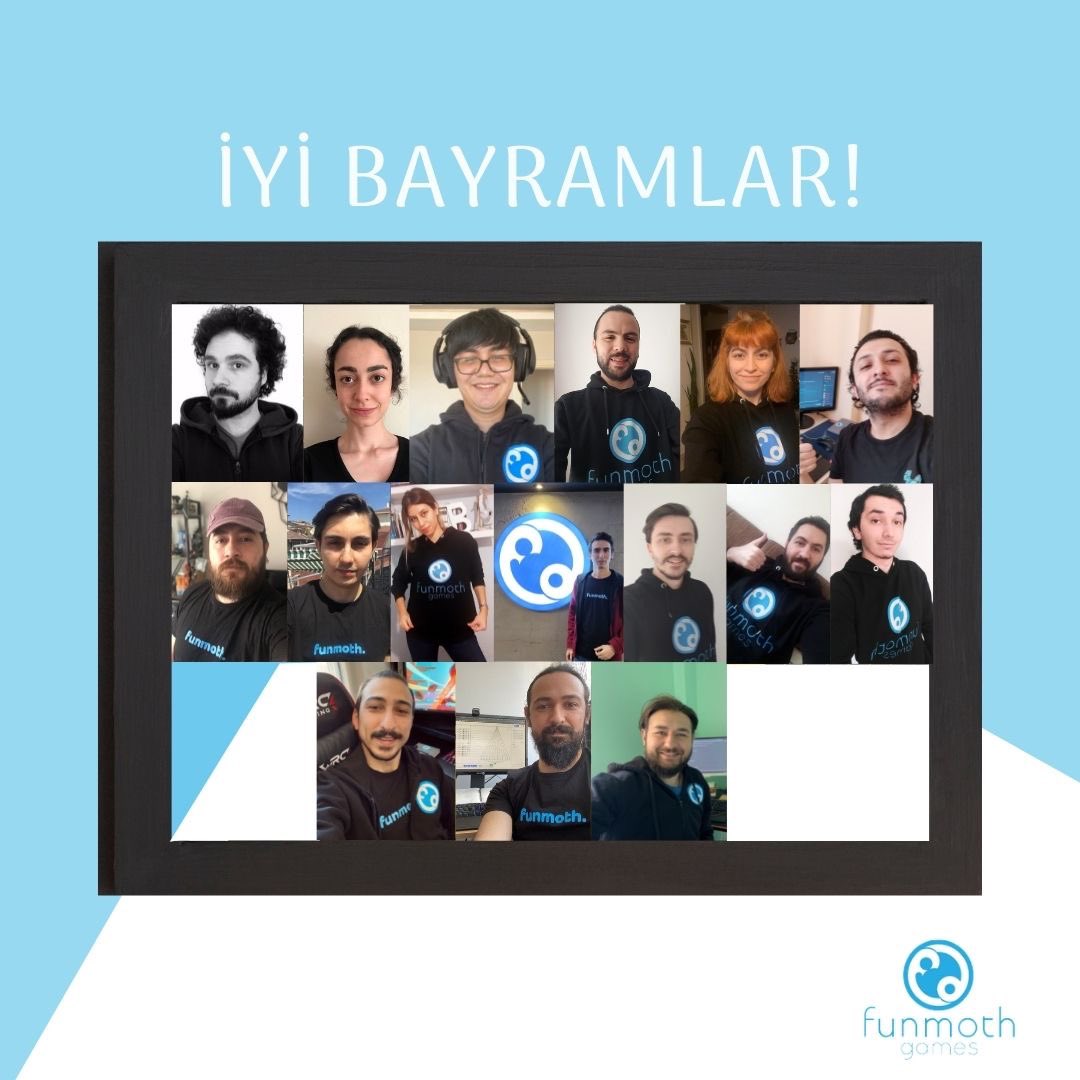🥳 Bayramda bile ayrı kalmak istemeyen Funmoth Games ekibi, ramazan bayramınızı kutlar.

🌟 Sevdiklerinizle, sağlıklı bir bayram dileriz. 

#bayramınızkutluolsun #iyibayramlar
