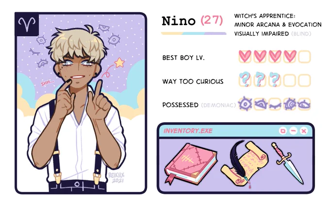 I simply could not resist... Nino is boyfriend👁️... 
@refrainbow 's Boyfriends profile challenge in the style of #boyfriendswebtoon (sorta) for today's warm-ups! 