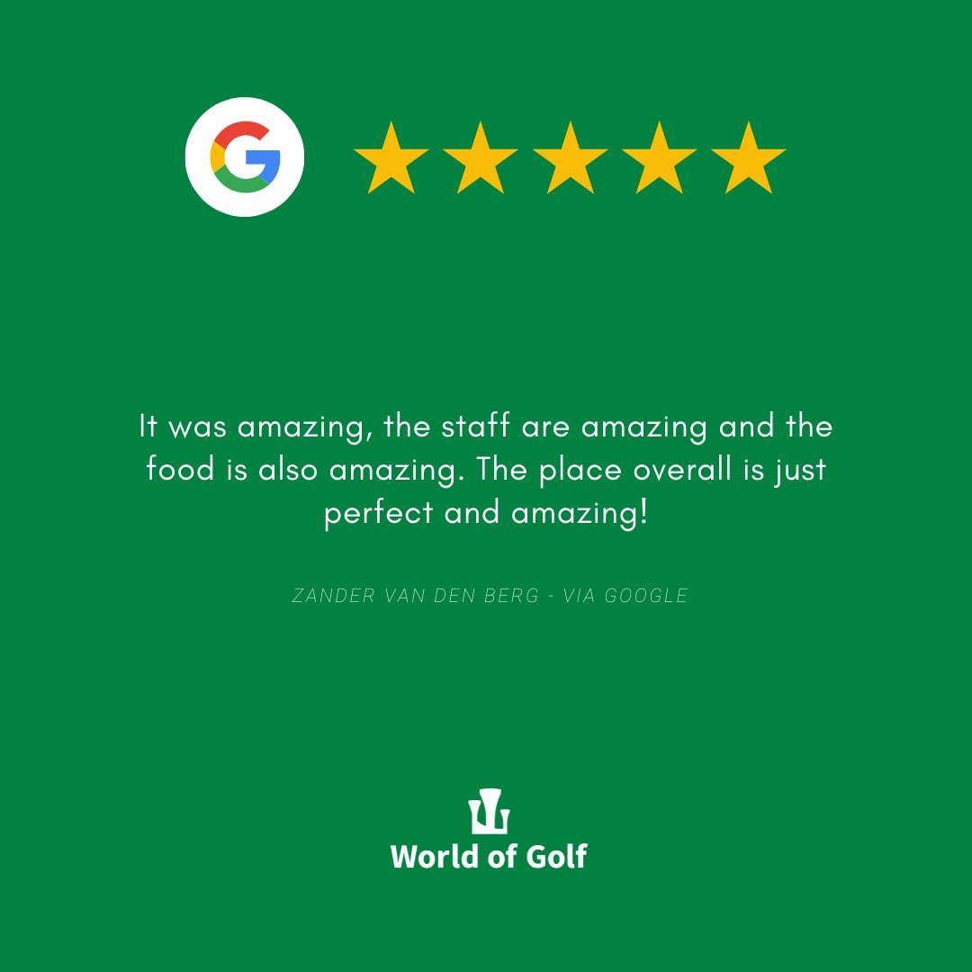 Thank you Zander Van Den Berg for the great 5️⃣ star review ⛳