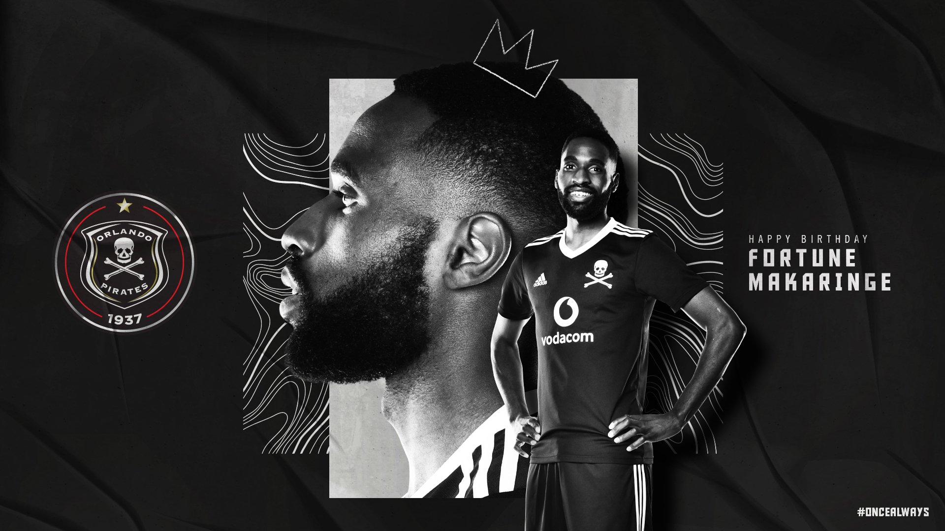 Orlando Pirates on X: ☠ Wishing our #15 Fortune Makaringe a very Happy  Birthday today! We hope you have a great day 🎉🎉🎉 🎂🎂🎂 ⚫⚪🔴⭐ # OrlandoPirates #OnceAlways